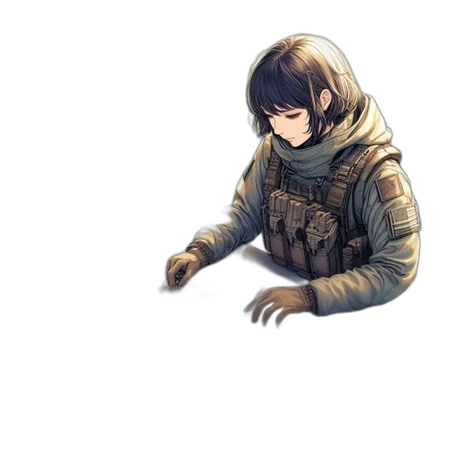 jacket, weapon, sword, staff transparent PNG cut-out