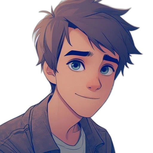 face, cartoon, anime, concept art transparent PNG cut-out