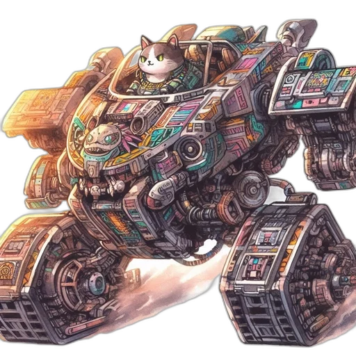 weapon, robot, car, concept art transparent PNG cut-out