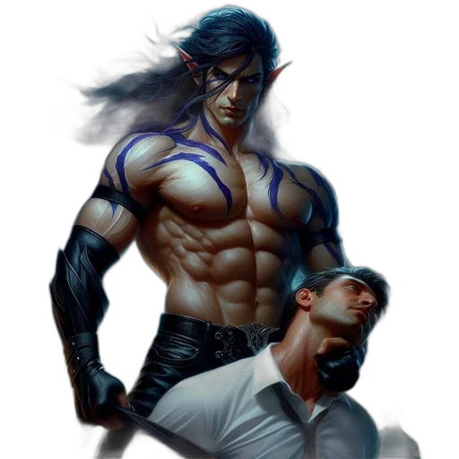 fantasy art, concept art, comic book art, cyberpunk transparent PNG cut-out