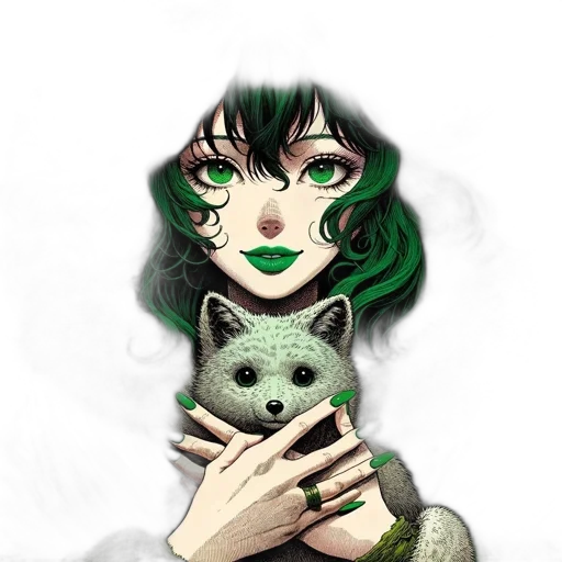 creature, mask, fantasy art, pixel art transparent PNG cut-out