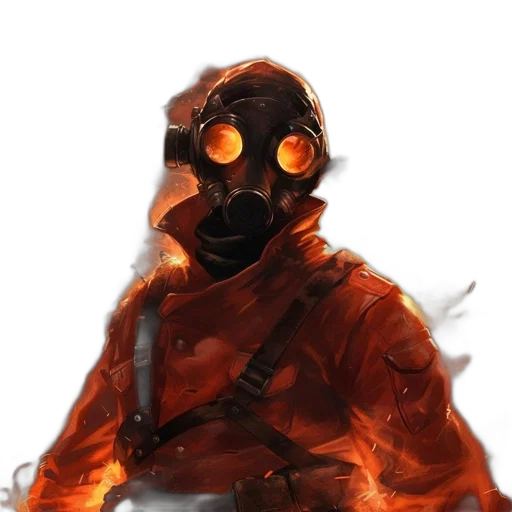 mask, jacket, robot, staff transparent PNG cut-out