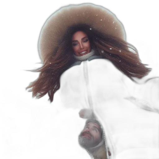 hat, hair, photorealistic, woman transparent PNG cut-out
