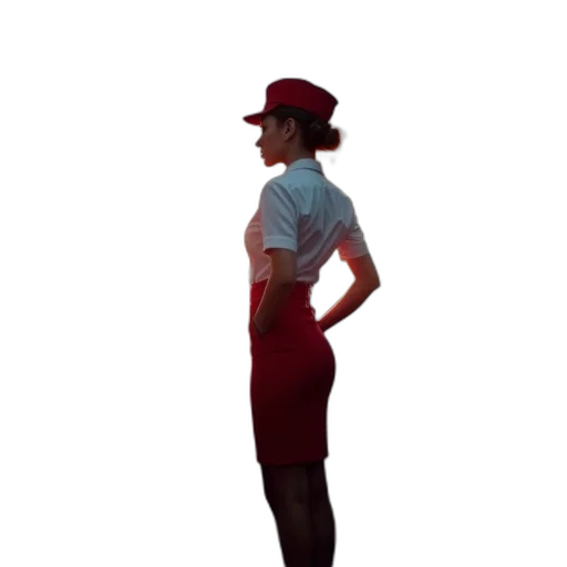 staff, dress, hat, jacket transparent PNG cut-out