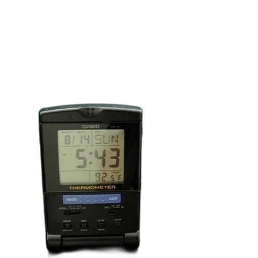 casio, digital, clock, displaying transparent PNG cut-out