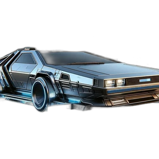 car, concept art, cyberpunk, 3d render transparent PNG cut-out