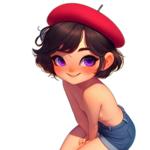hat, dress, pixel art, watercolor transparent PNG cut-out
