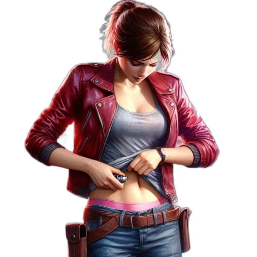 jacket, weapon, jewelry, concept art transparent PNG cut-out