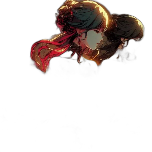 hair, mask, crown, dragon transparent PNG cut-out