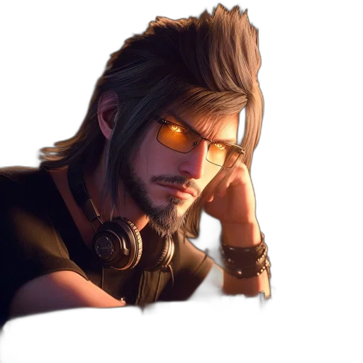 face, staff, hair, jacket transparent PNG cut-out