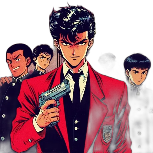 jacket, comic book art, concept art, cartoon transparent PNG cut-out