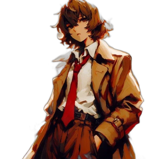 jacket, staff, face, concept art transparent PNG cut-out