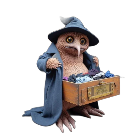 concept art, 3d render, owl-like, creature transparent PNG cut-out
