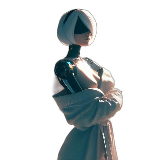 dress, robot, jacket, hat transparent PNG cut-out