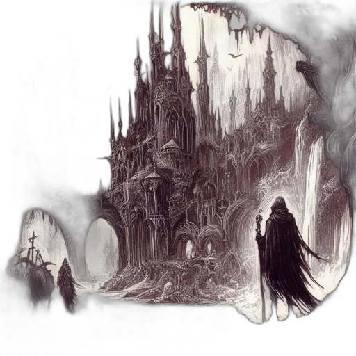 concept art, fantasy art, comic book art, watercolor transparent PNG cut-out