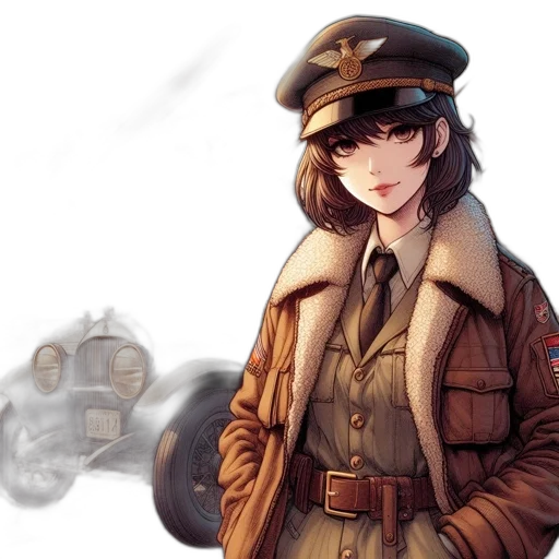 jacket, weapon, staff, hat transparent PNG cut-out