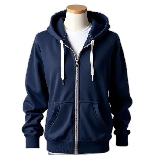jacket, 3d render, blue, navy transparent PNG cut-out