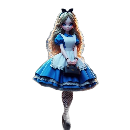 dress, staff, 3d render, concept art transparent PNG cut-out