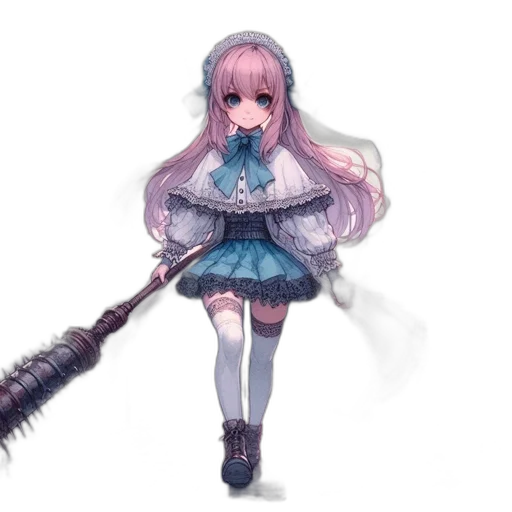 sword, weapon, staff, hair transparent PNG cut-out