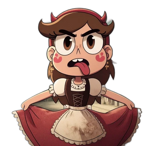 crown, dress, face, staff transparent PNG cut-out