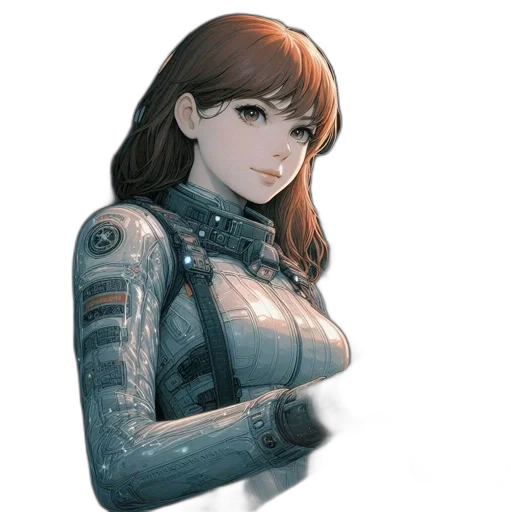 robot, face, comic book art, concept art transparent PNG cut-out