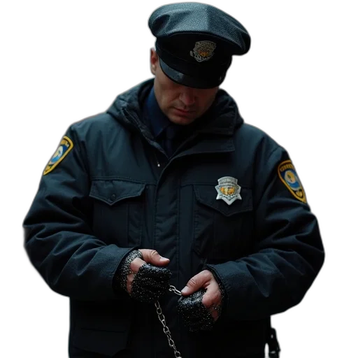 staff, jacket, weapon, hat transparent PNG cut-out