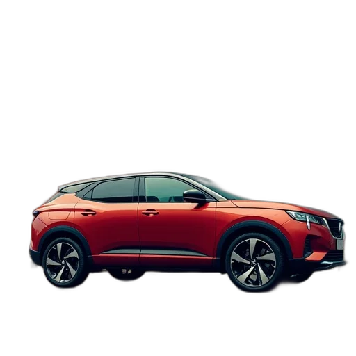 car, 3d render, peugeot, print transparent PNG cut-out