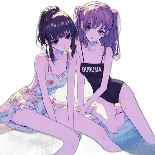 dress, vaporwave, anime, cyberpunk transparent PNG cut-out