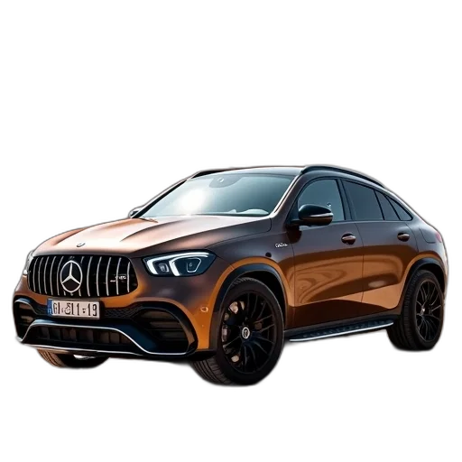 car, 3d render, photorealistic, brown transparent PNG cut-out