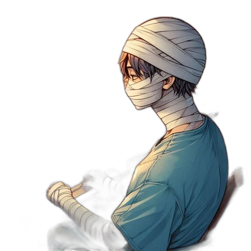 staff, mask, hat, watercolor transparent PNG cut-out