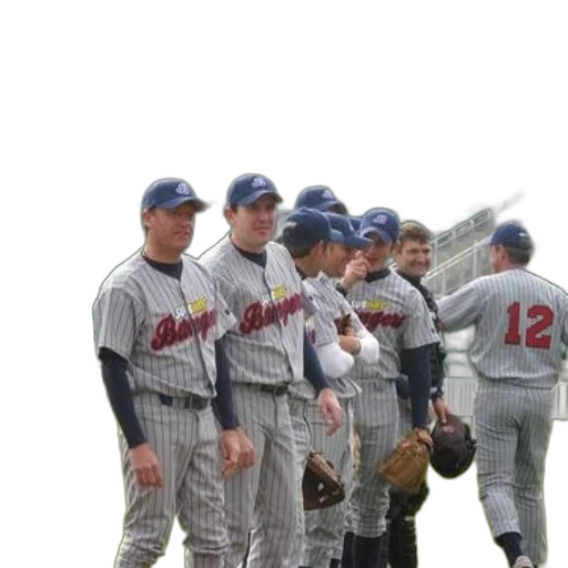 group, baseball, players, wearing transparent PNG cut-out