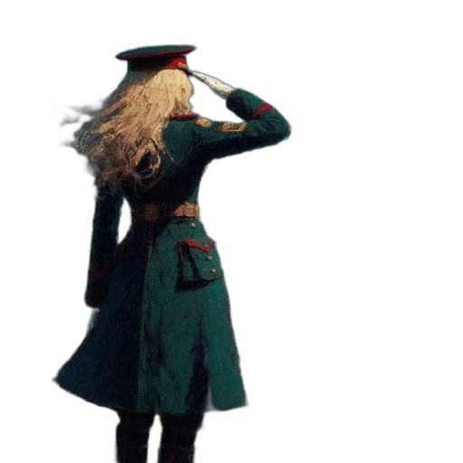 hat, staff, jacket, dress transparent PNG cut-out