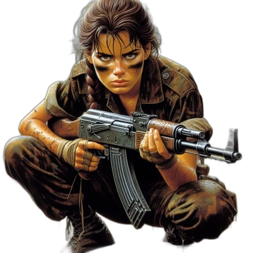 weapon, comic book art, concept art, photorealistic transparent PNG cut-out
