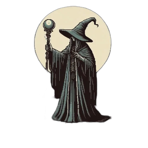 staff, mask, dress, hat transparent PNG cut-out