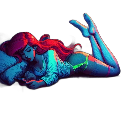 comic book art, concept art, fantasy art, watercolor transparent PNG cut-out