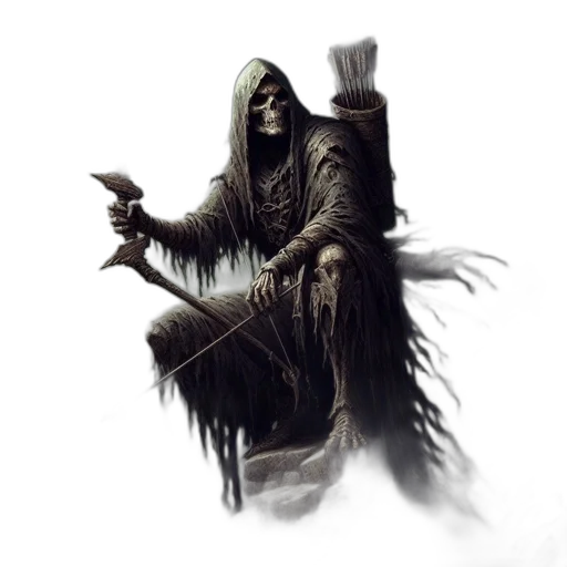 staff, mask, creature, jacket transparent PNG cut-out