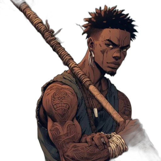 sword, weapon, staff, comic book art transparent PNG cut-out