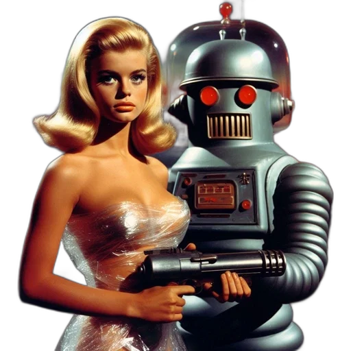 robot, dress, comic book art, concept art transparent PNG cut-out