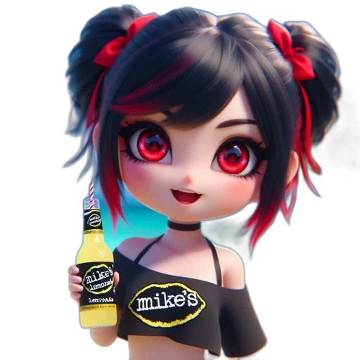 bottle, food, creature, 3d render transparent PNG cut-out