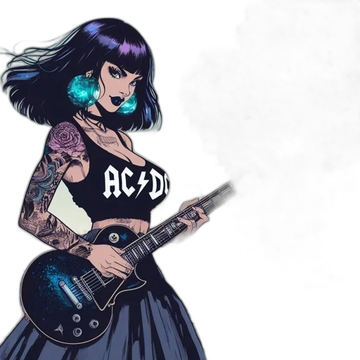 dress, cartoon, comic book art, concept art transparent PNG cut-out