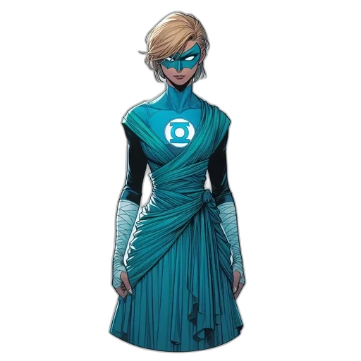 dress, mask, comic book art, concept art transparent PNG cut-out