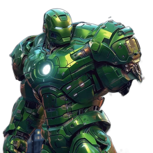 robot, weapon, concept art, 3d render transparent PNG cut-out