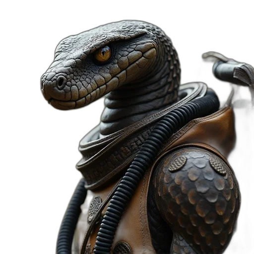 dragon, creature, staff, 3d render transparent PNG cut-out