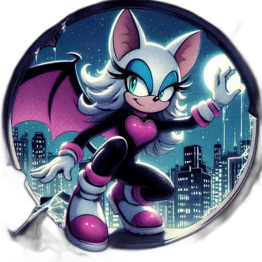 comic book art, concept art, cartoon, vaporwave transparent PNG cut-out