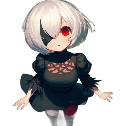 dress, staff, creature, robot transparent PNG cut-out