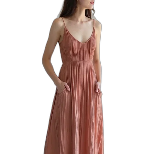 dress, earth tones, pastel, golden transparent PNG cut-out