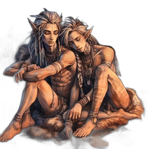 fantasy art, concept art, watercolor, pencil sketch transparent PNG cut-out