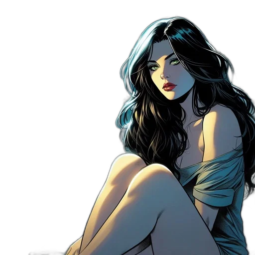 comic book art, concept art, fantasy art, cartoon transparent PNG cut-out