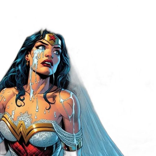 comic book art, concept art, two, contrasting transparent PNG cut-out