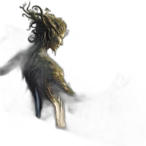 hair, dress, creature, mask transparent PNG cut-out